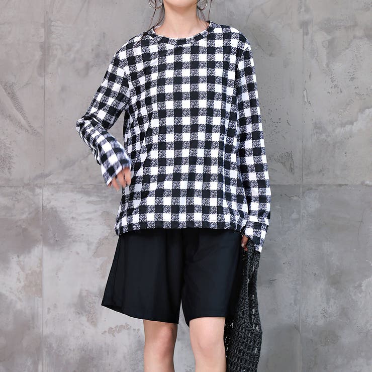 チェック×ブラック | 水着体型カバー タンキニ ノンワイヤー | teddyshop