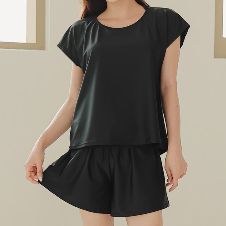 ブラック | 水着体型カバー ママ水着 大きいサイズ | teddyshop