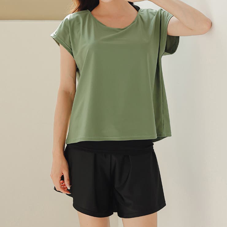 カーキ | 水着体型カバー ママ水着 大きいサイズ | teddyshop