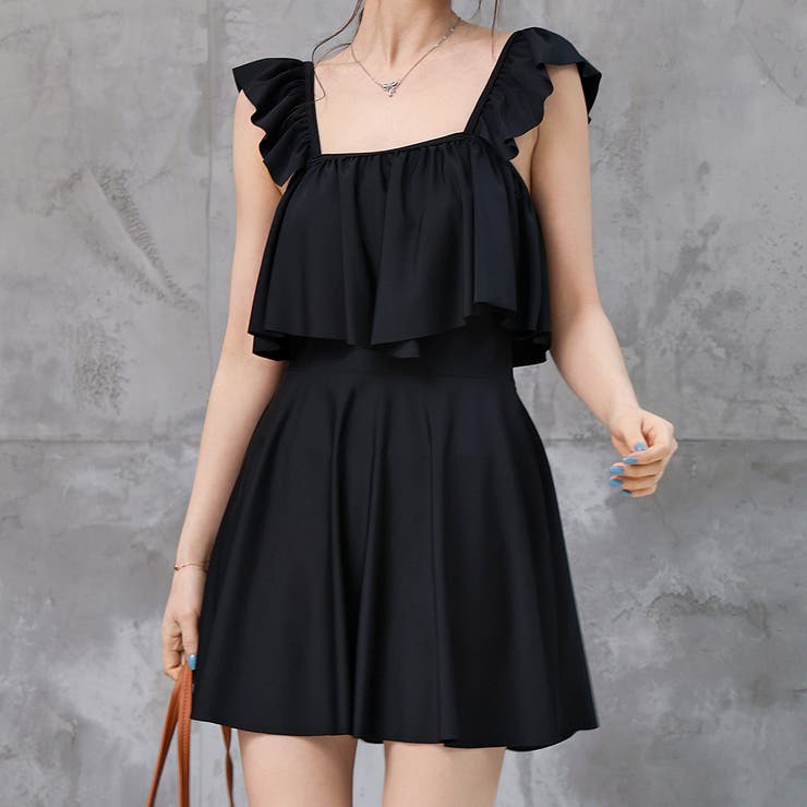 ブラック | 水着体型カバー ワンピース レディース | teddyshop