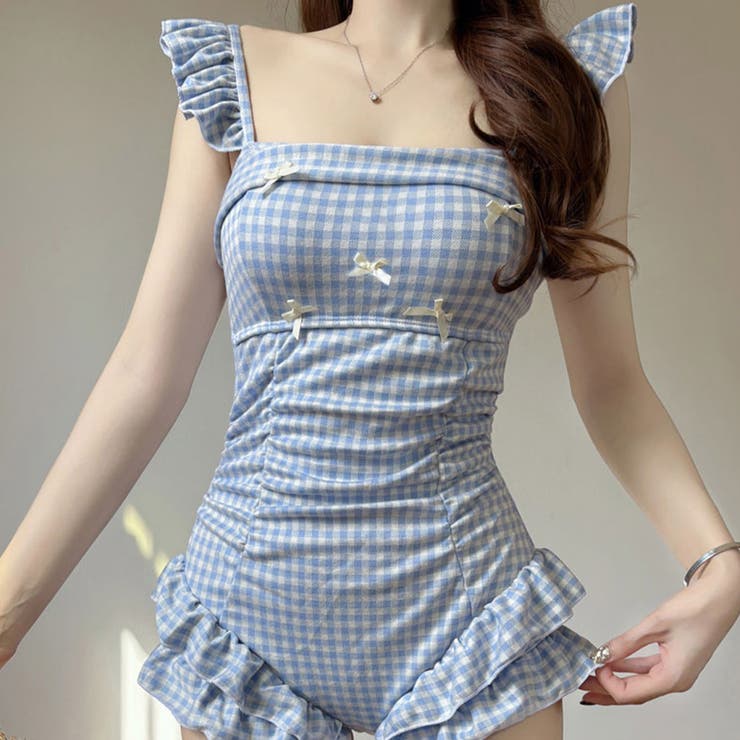 ブルー | オールインワン 水着 レディース | teddyshop