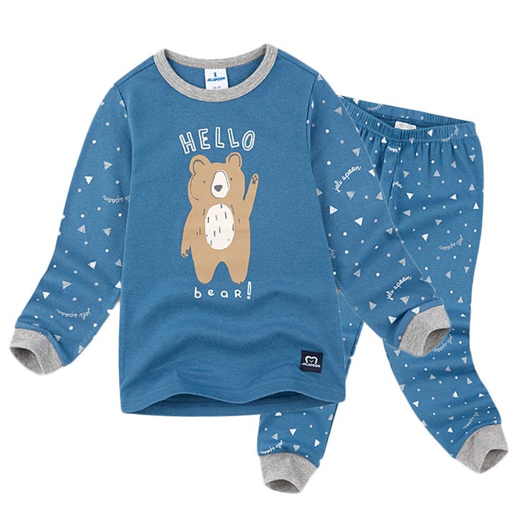 J：ブルー | 長袖 パジャマ 上下セット | Kids Teddy