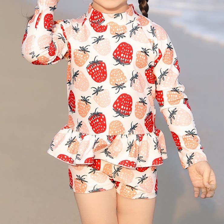 ストロベリー | 【紫外線カット率97 9％】キッズ 水着 | Kids Teddy