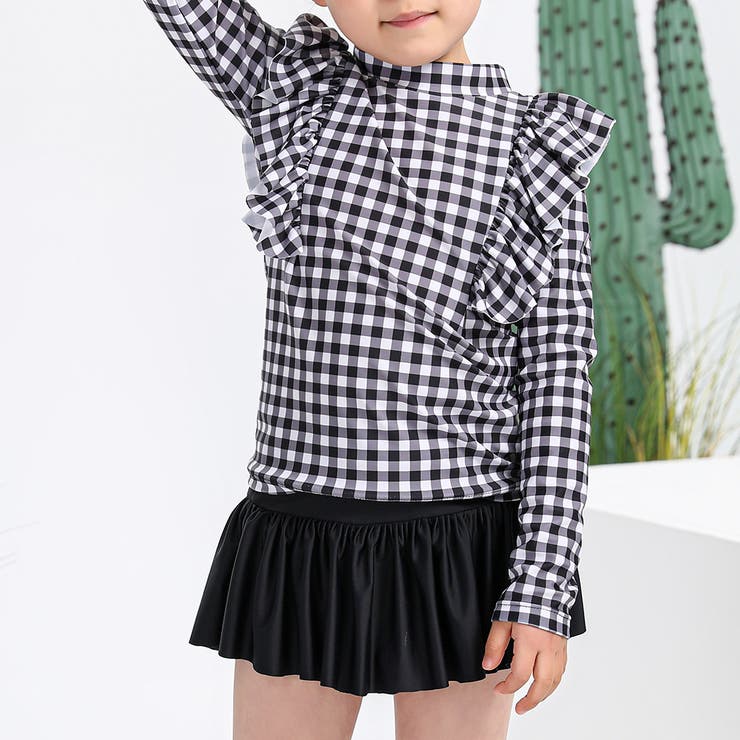 ブラック | 長袖 キッズ 水着 | Kids Teddy