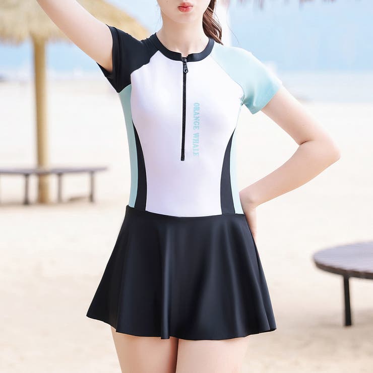 ブラック | キッズ 水着体型カバー 女の子 | Kids Teddy