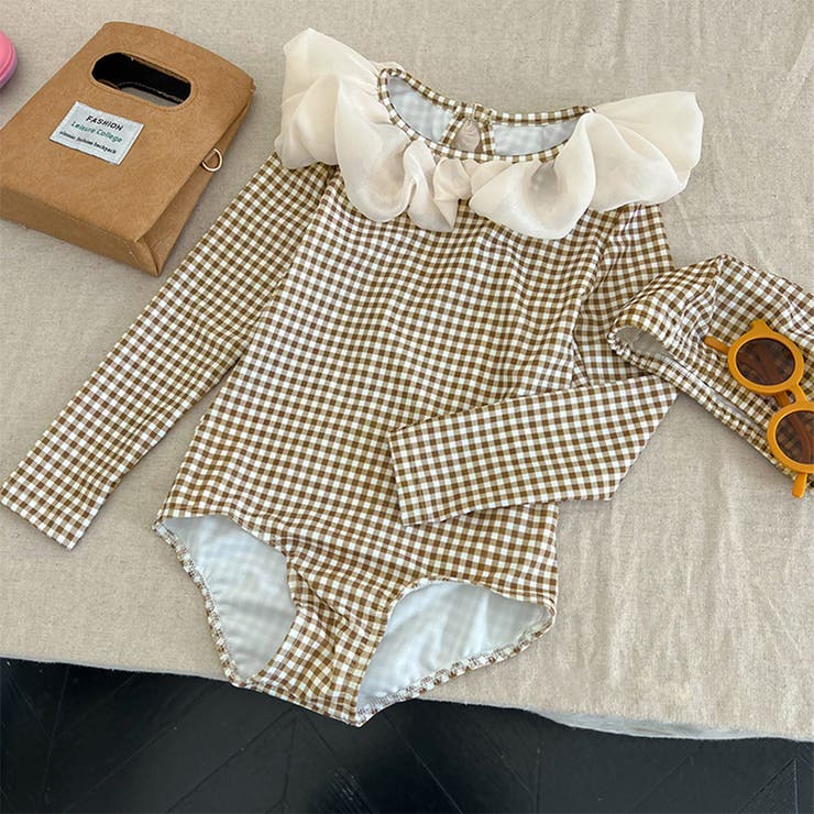 ブラウン | キッズ 水着 女の子 | Kids Teddy