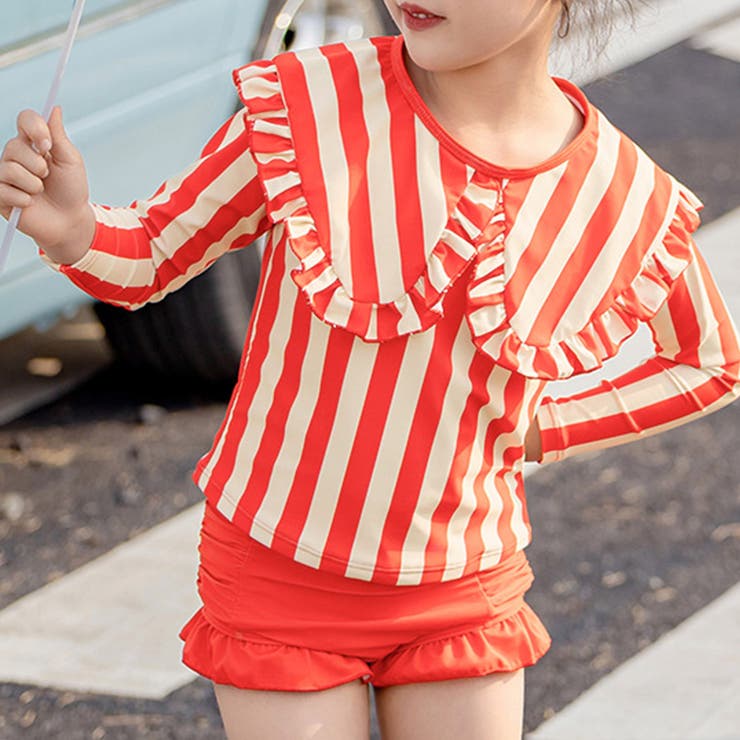 レッド | キッズ 水着 セパレート | Kids Teddy