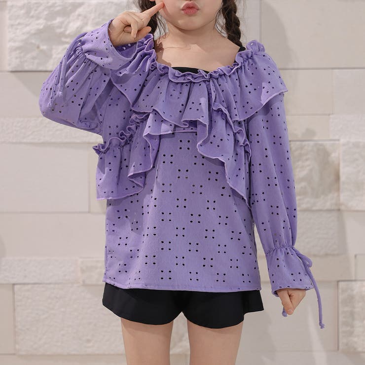 パープル | キッズ 水着 セパレート | Kids Teddy