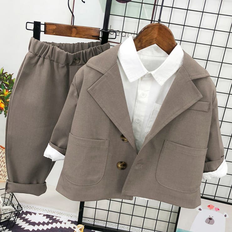 グレージュ | キッズ スーツ 男の子 | Kids Teddy