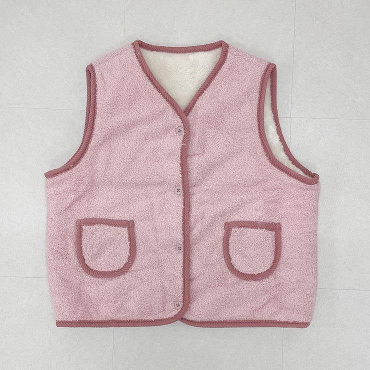 ピンク | ボア ベスト キッズ | Kids Teddy