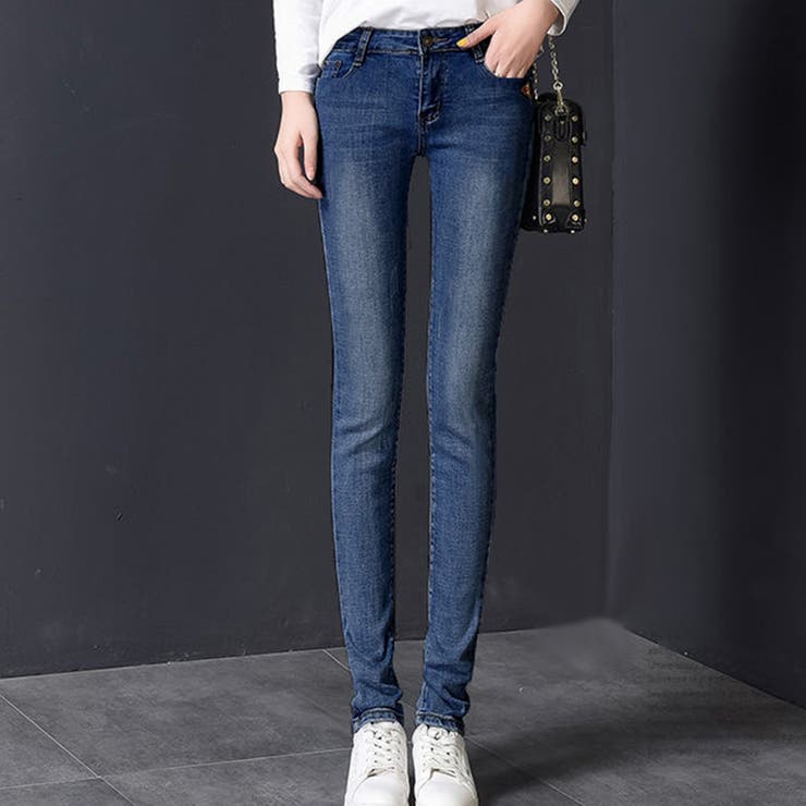 ブルー | スキニーパンツ 大きいサイズ ストレッチ | teddyshop