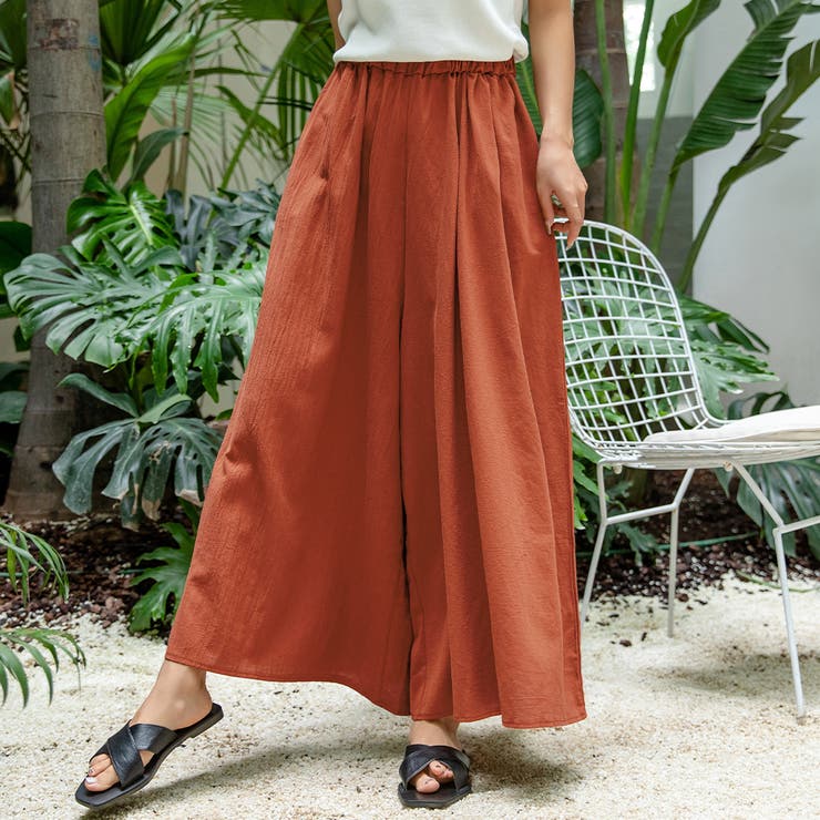 GUESS★LADY'S_ティーン ブラシ ワイドパンツ_2色♪ FEARNE Wide Leg Pant ワイドパンツ（その他パンツ）｜Guess