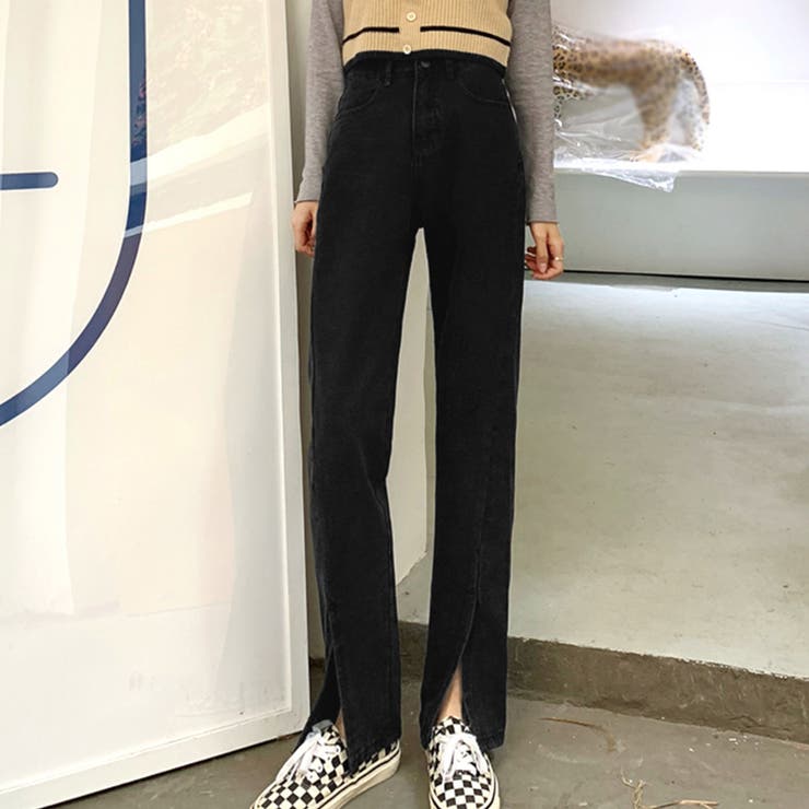 ブラック | デニムパンツ レディース 秋服 | teddyshop