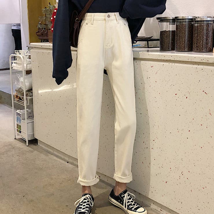 アイボリー | デニム 春 ハイウエスト | teddyshop