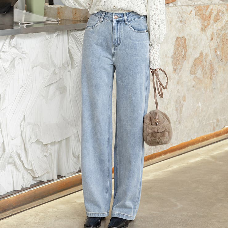 ライトブルー | デニムパンツ ロング丈 大きいサイズ | teddyshop