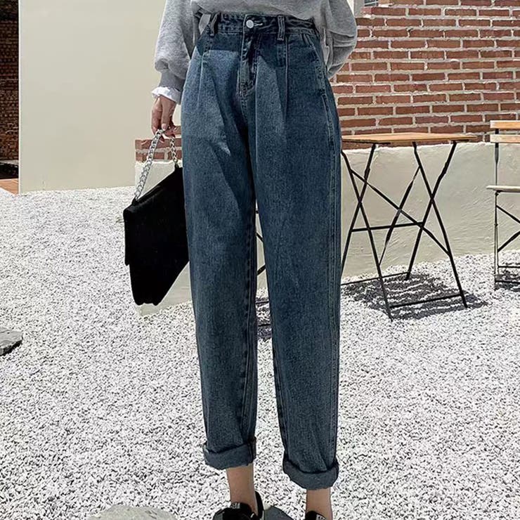 ライトブルー | デニムパンツ ストレート ハイウエスト | teddyshop