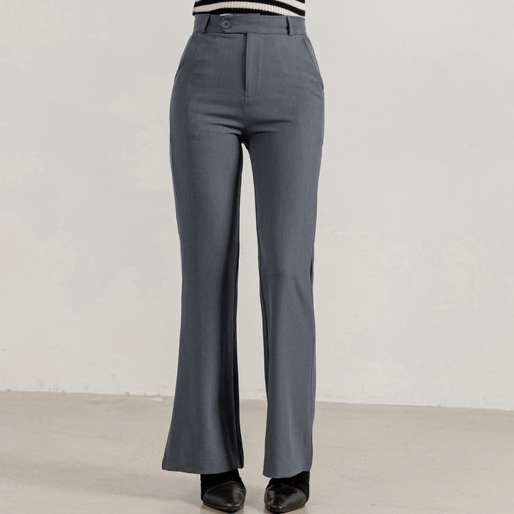 グレー | フレアパンツ ボトムス 全4色 | teddyshop