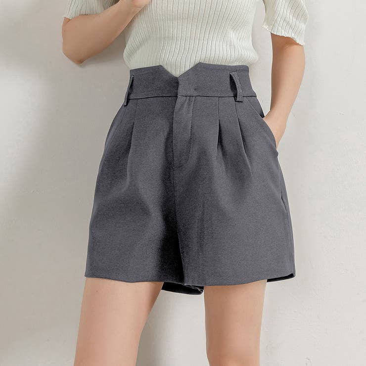 グレー | ショートパンツ ハイウエスト レディース | teddyshop