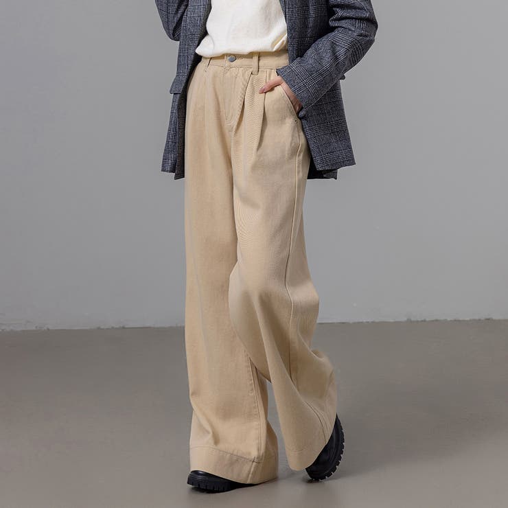 ベージュ | ワイドシルエット パンツ レディース | teddyshop