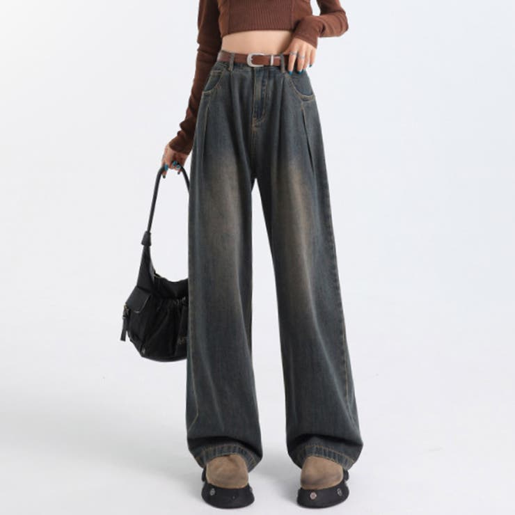 ダークインディゴ | ワイド デニム パンツ | teddyshop