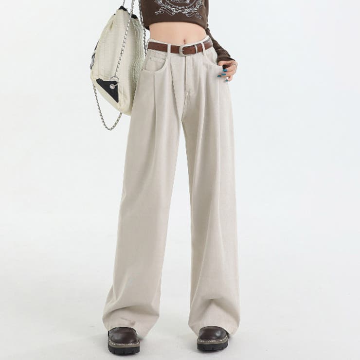 オフホワイト | ワイド デニム パンツ | teddyshop