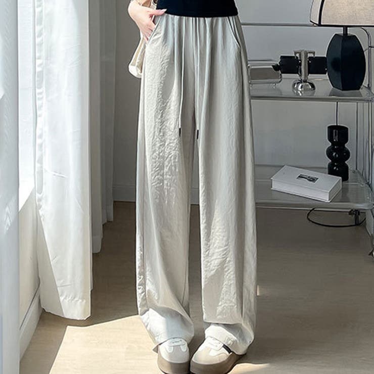 ライトグレー | UPF50+ UVカット率100% ワイドパンツ | teddyshop