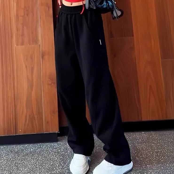 ブラック | 裏起毛 パンツ 全4色 | teddyshop