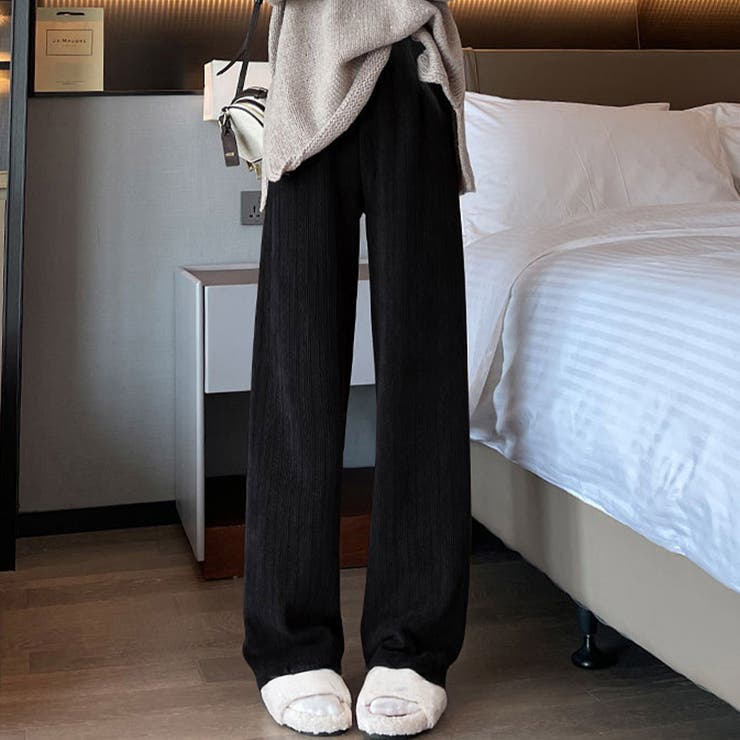 ブラック | 裏起毛 パンツ 全3色 | teddyshop