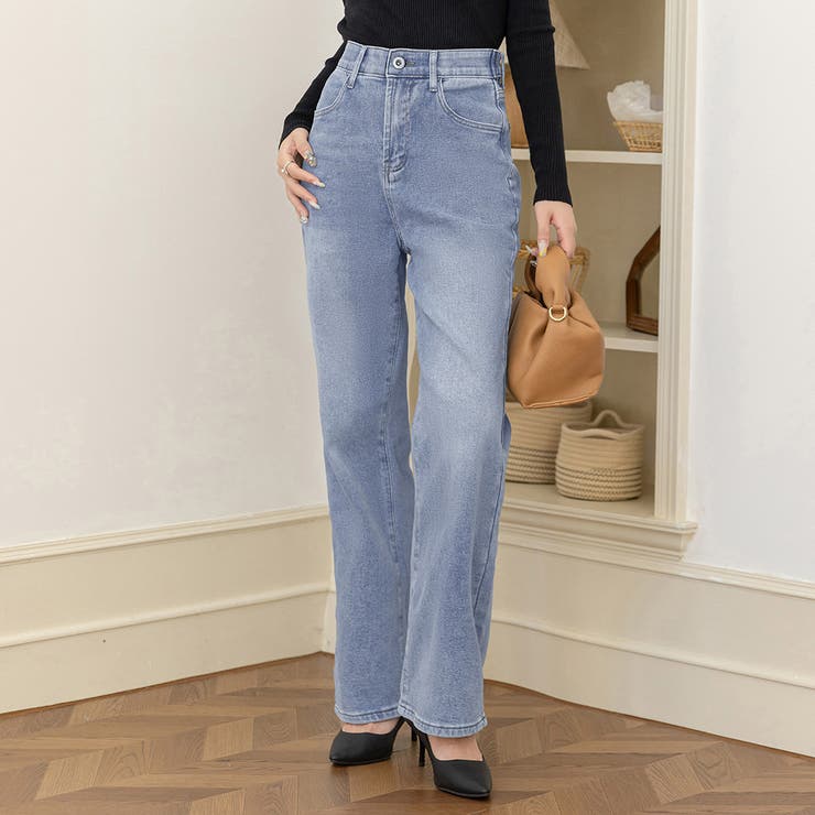 ライトブルー | 裏微起毛 デニム 全4色 | teddyshop