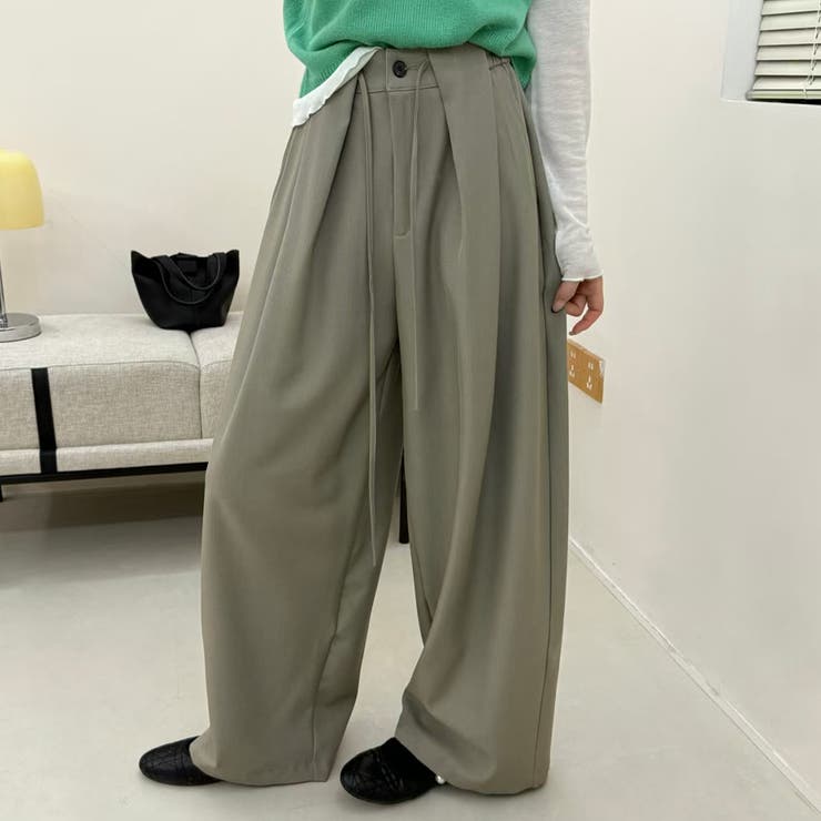 グレージュ | ワイドパンツ レディース 全3色 | teddyshop