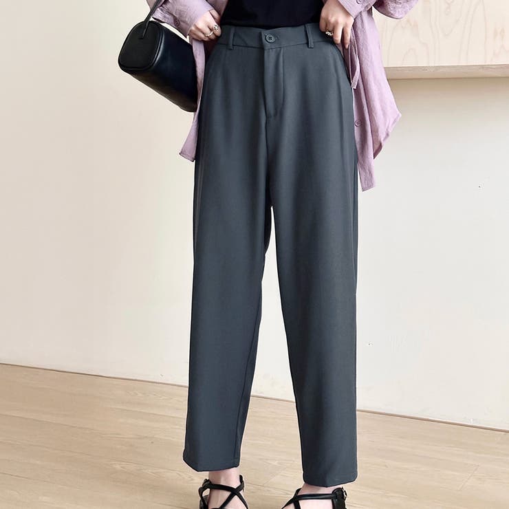 グレー | 「ジャケットとも合わせやすい」テーパード パンツ ロング丈 | teddyshop