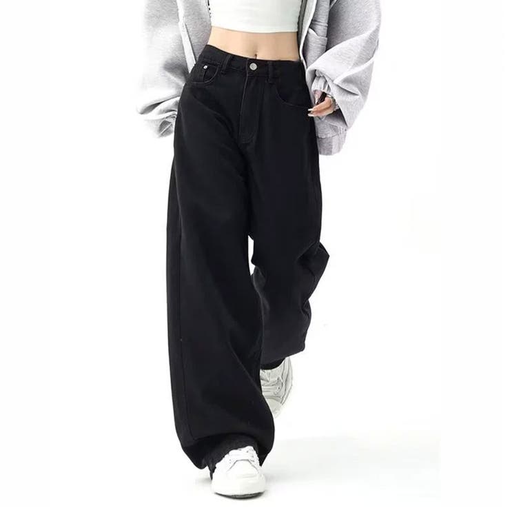 ブラック | ワイド パンツ 全2色 | teddyshop