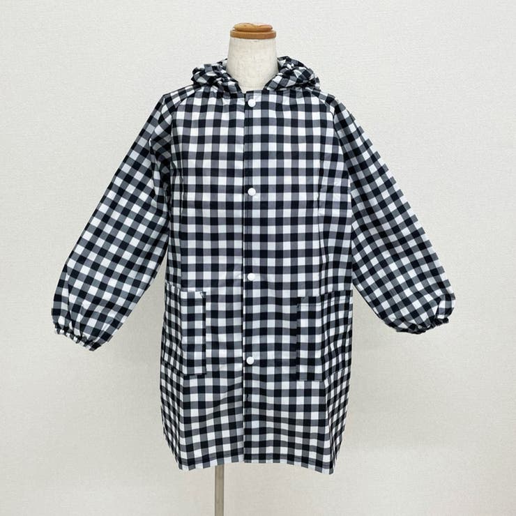 ブラック×チェック | キッズ レインコート 全11色 | Kids Teddy