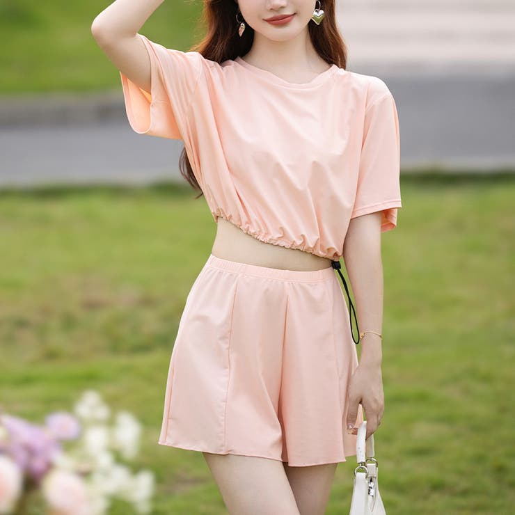 コーラルピンク | ラッシュガード 体型カバー レディース | teddyshop