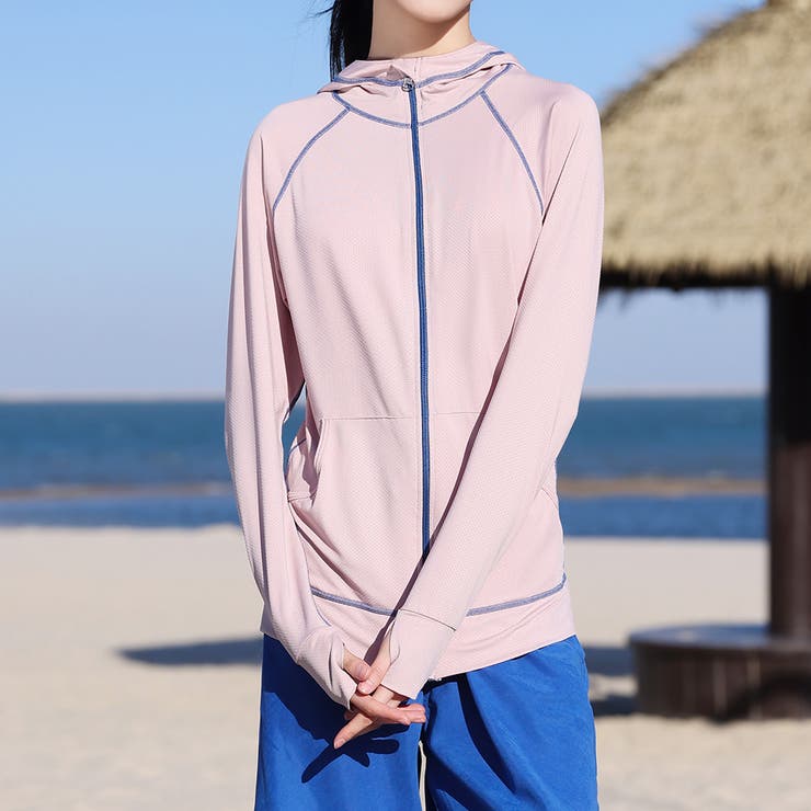 ダスティピンク | 【紫外線カット率97 6％】ラッシュガード 長袖 | teddyshop