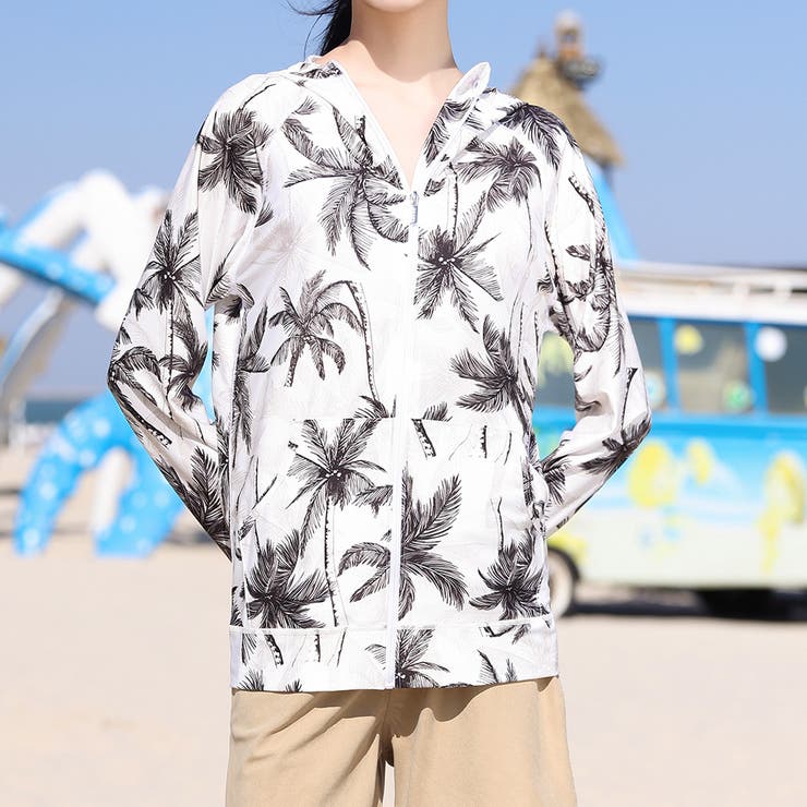 パームツリー | 【紫外線カット率97 6％】ラッシュガード 長袖 | teddyshop