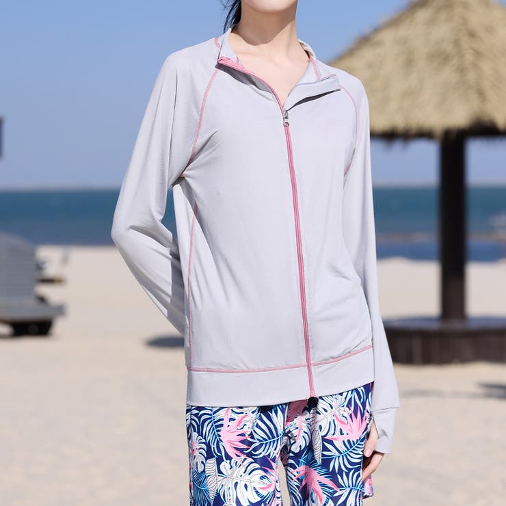 グレー | 【紫外線カット率97 6％】ラッシュガード ライトアウター | teddyshop