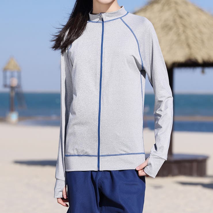 ライトグレー | 【紫外線カット率97 6％】ラッシュガード ライトアウター | teddyshop