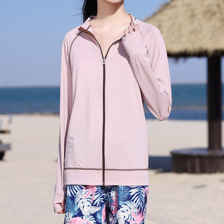 ピンク | 【紫外線カット率97 6％】ラッシュガード ライトアウター | teddyshop