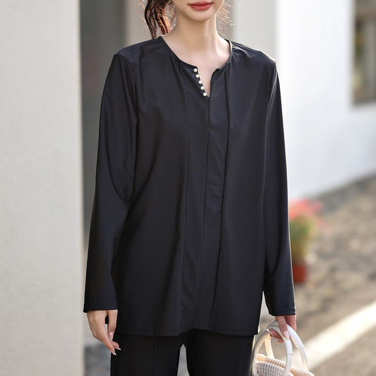 ブラック | 【紫外線カット率99 9％以上】ラッシュガード 水着体型カバー | teddyshop