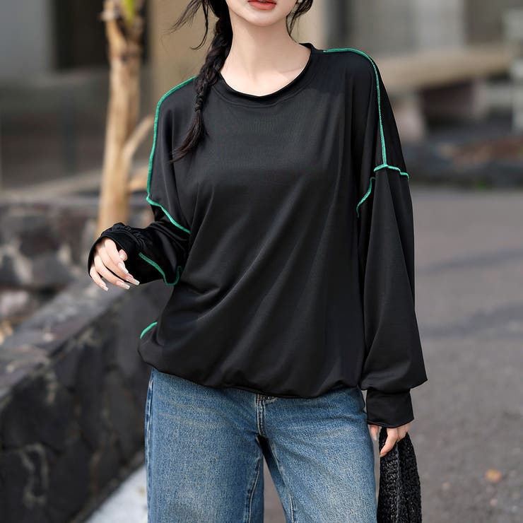 ブラック×グリーン | 【紫外線カット率99 2％】ラッシュガード トップス | teddyshop