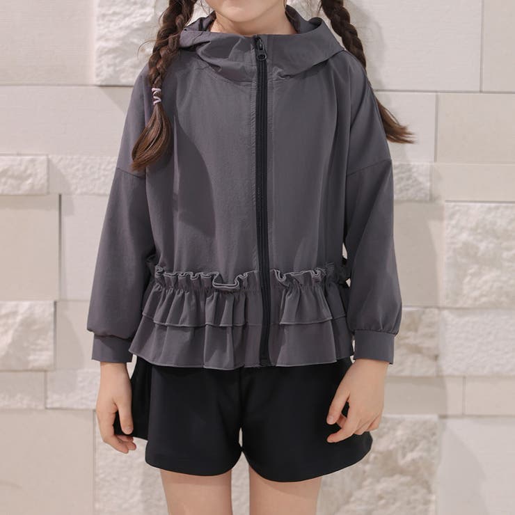 チャコール×ブラック | UVカット率 99%以上 キッズ | Kids Teddy