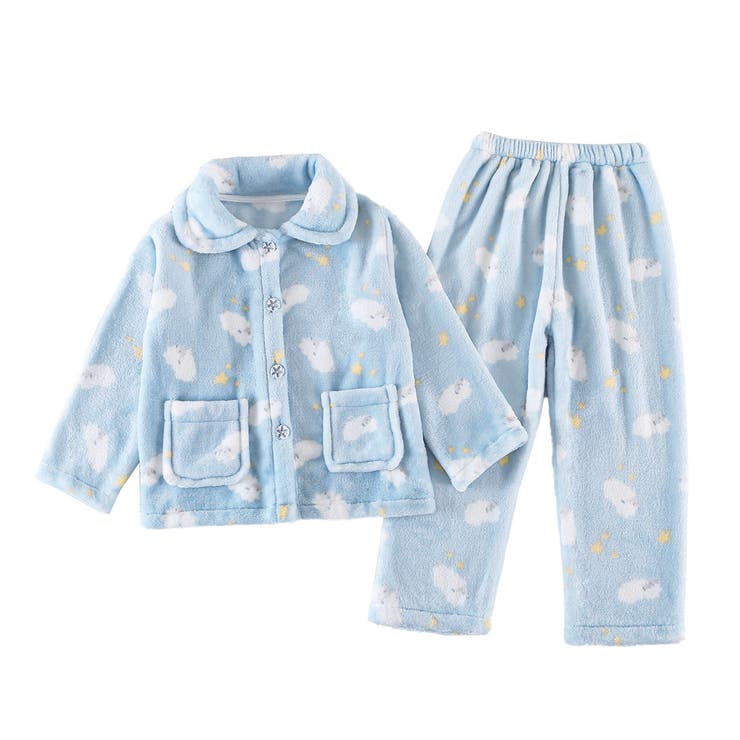 N：ひつじブルー | ルームウェア キッズ もこもこ | Kids Teddy