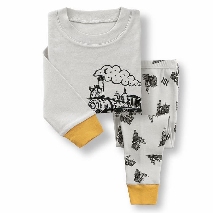 機関車 | 長袖 ルームウェア セットアップ | Kids Teddy