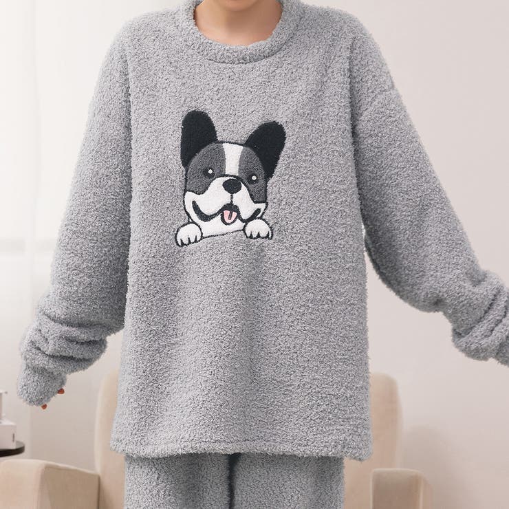 グレー×フレンチブルドッグ | ルームウェア アニマル 全14色 | teddyshop
