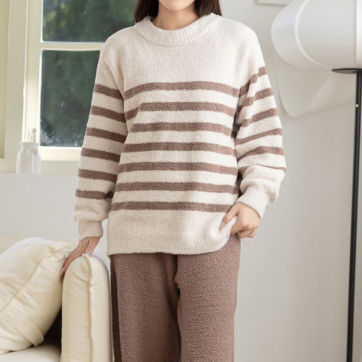 アイボリー×ブラウン | ルームウェア レディース 全2色 | teddyshop