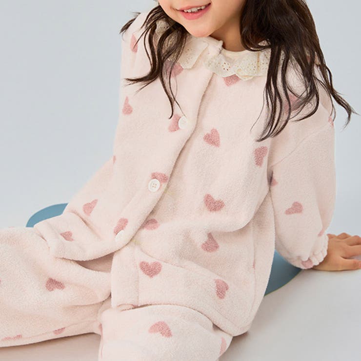 ピンク×ハート | キッズ パジャマ 全4色 | Kids Teddy