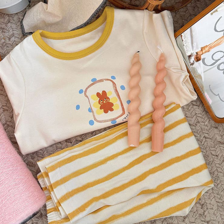 うさぎ×マスタード | キッズ パジャマ 全2色 | Kids Teddy