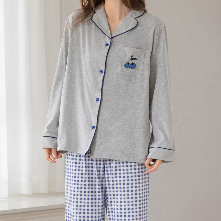 グレー×ブルー | ルームウェア レディース 全3色 | teddyshop