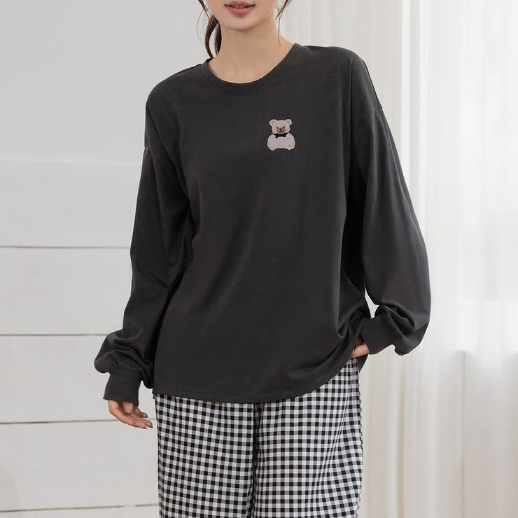 チャコール×ブラック | ルームウェア レディース 全3色 | teddyshop